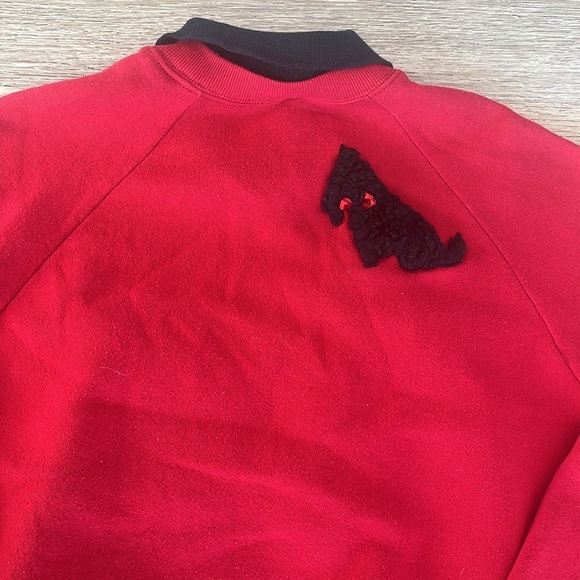 Vintage Just Ducky Scottie Dog Sweatshirt Womens XXL 80s Faux Fur Appliqué USA - Picture 10 of 14